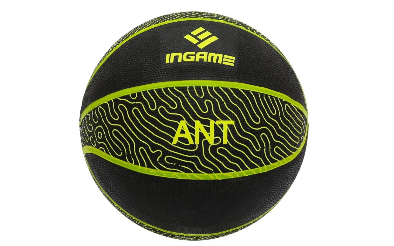 Мяч баскетбольный INGAME Ant №7 (черно-желтый)