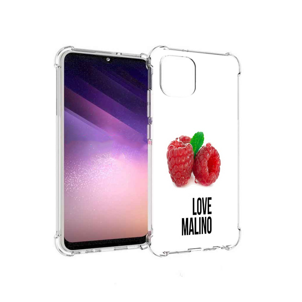 

Чехол MyPads Tocco для Samsung Galaxy A03 Бренд лове малино (PT226903.537.36), Прозрачный, Tocco
