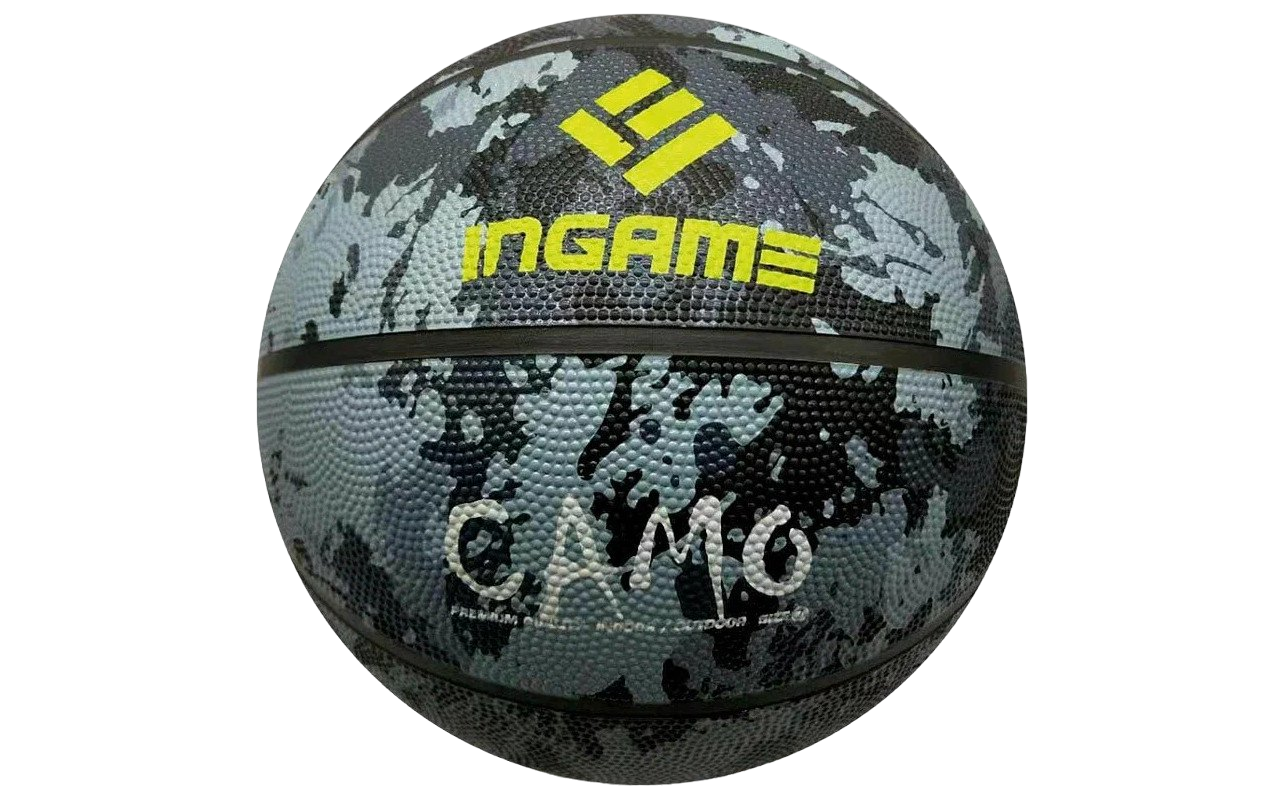 Мяч баскетбольный INGAME Camo №7 (серый)