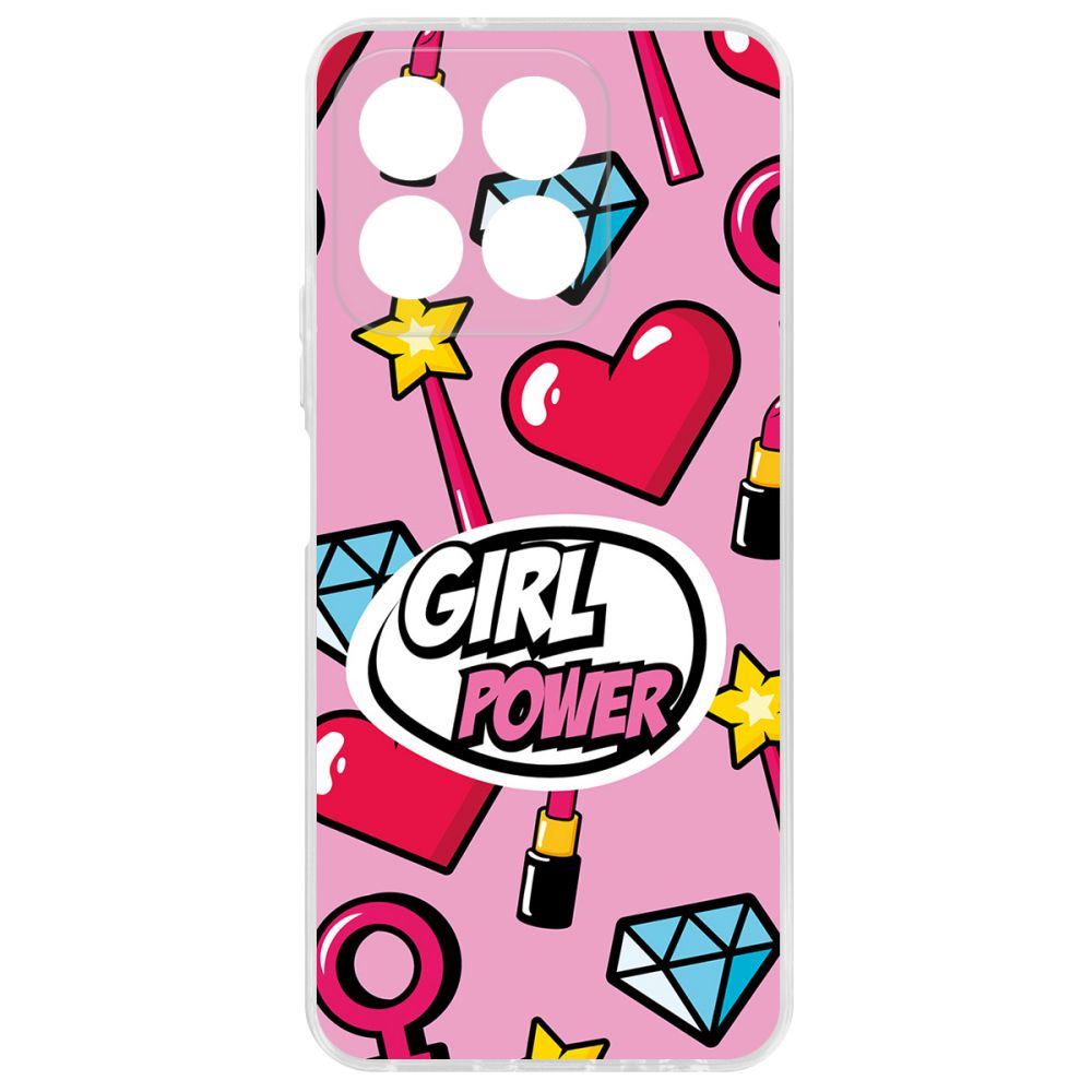 

Чехол-накладка Krutoff Clear Case Girl Power для Honor X8b, Прозрачный
