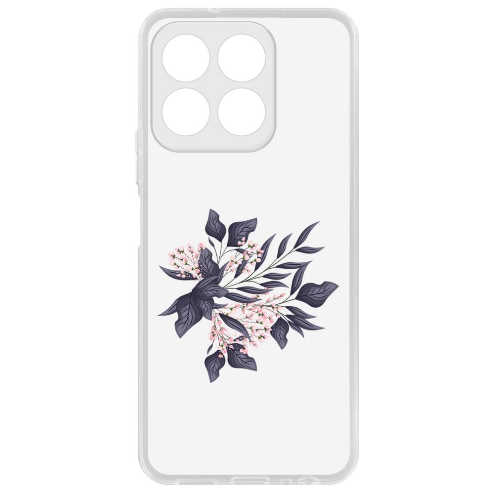 

Чехол-накладка Krutoff Clear Case Розовые бутоны для Honor X8b, Прозрачный