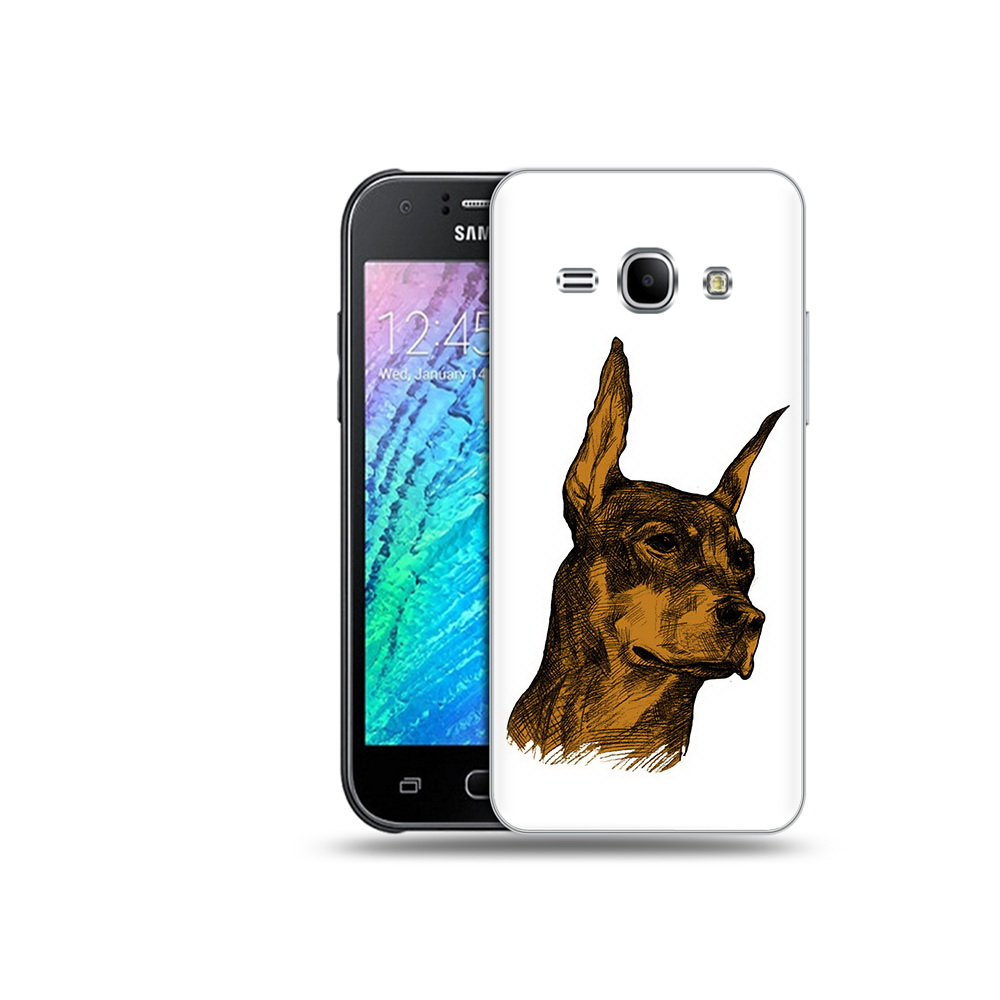 

Чехол MyPads Tocco для Samsung Galaxy J1 скетч доберман (PT12095.602.605), Прозрачный, Tocco