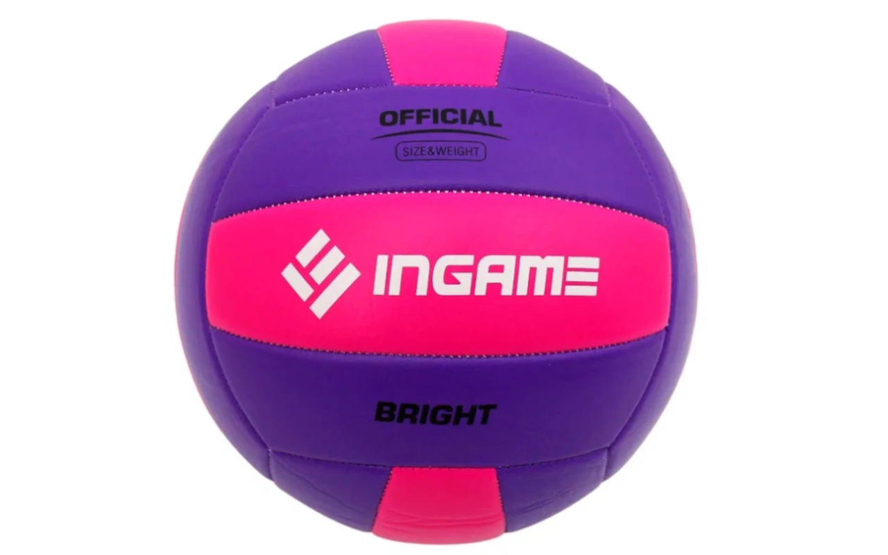 Мяч волейбольный INGAME BRIGHT, (фиолетово-розовый)