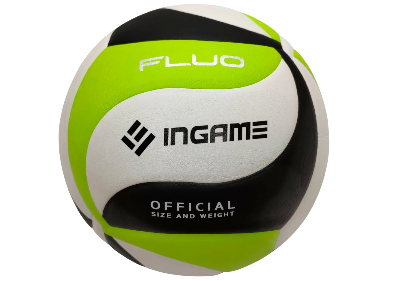 Мяч волейбольный INGAME FLUO, (черно-бело-зеленый) IVB-103