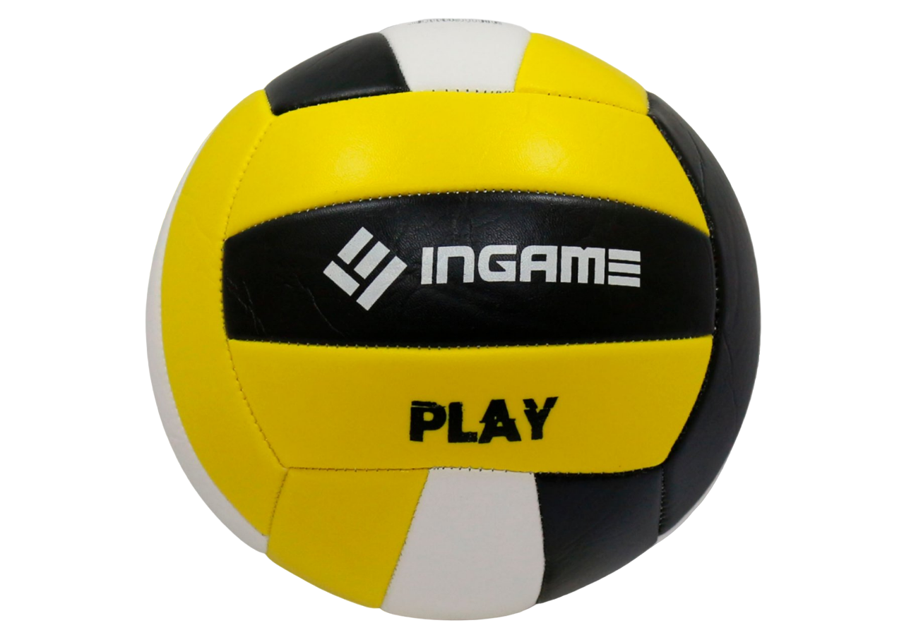 Мяч волейбольный INGAME Play, (черно-бело-желтый)