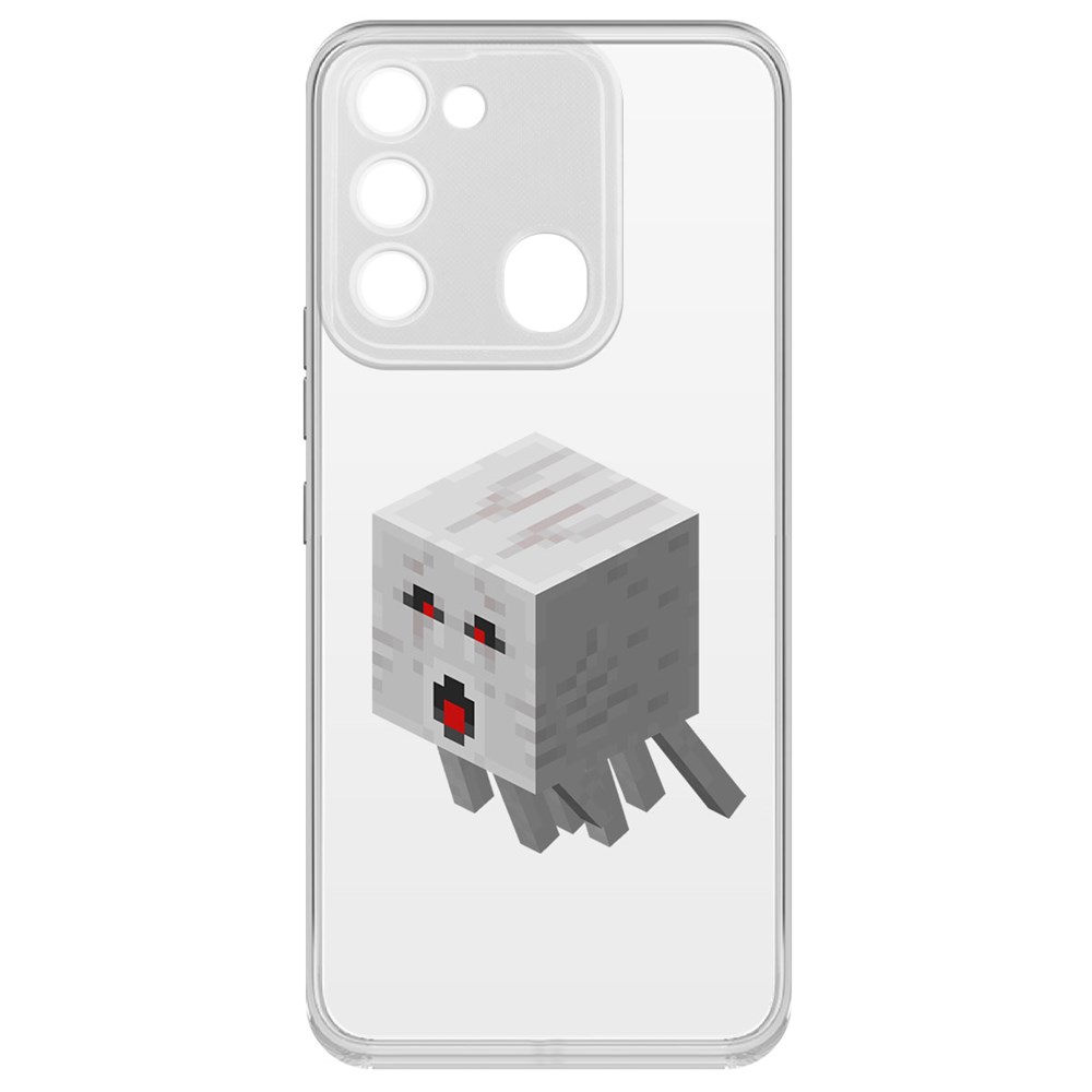 

Чехол-накладка Minecraft-Гаст для TECNO Spark 8C, Прозрачный