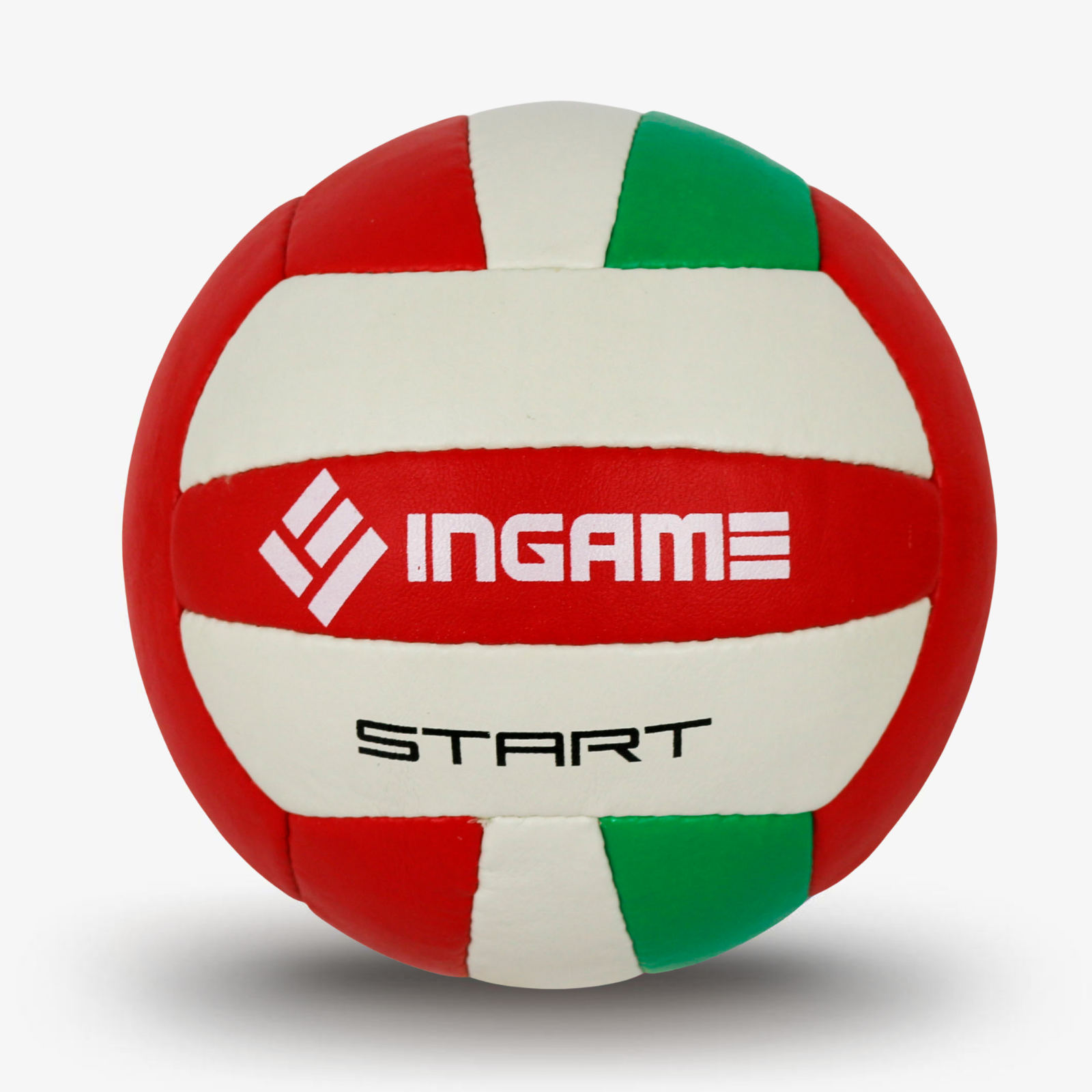 Мяч волейбольный INGAME START, (зелено-бело-красный)
