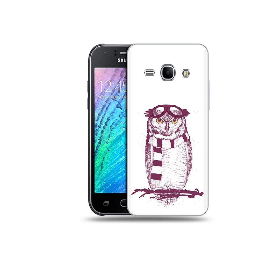 

Чехол MyPads Tocco для Samsung Galaxy J1 сова-летчик (PT12095.602.612), Прозрачный, Tocco