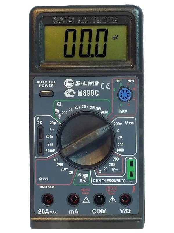 S-Line Мультиметр цифровой S-line M-890C