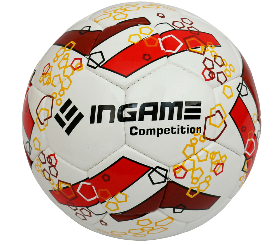 Мяч футбольный INGAME COMPETITION (бело-красный) IFB-102