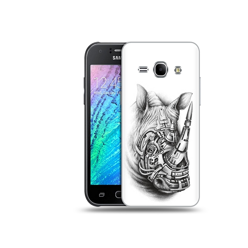 

Чехол MyPads Tocco для Samsung Galaxy J1 стальной носорог (PT12095.602.620), Прозрачный, Tocco