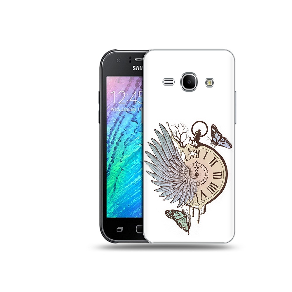 

Чехол MyPads Tocco для Samsung Galaxy J1 страинные часы с крылом (PT12095.602.626), Прозрачный, Tocco