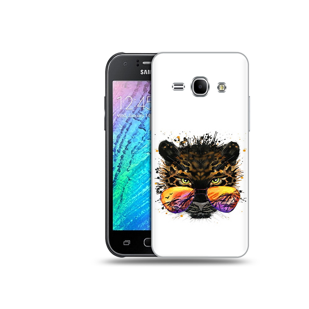 

Чехол MyPads Tocco для Samsung Galaxy J1 тропический леопард (PT12095.602.649), Прозрачный, Tocco