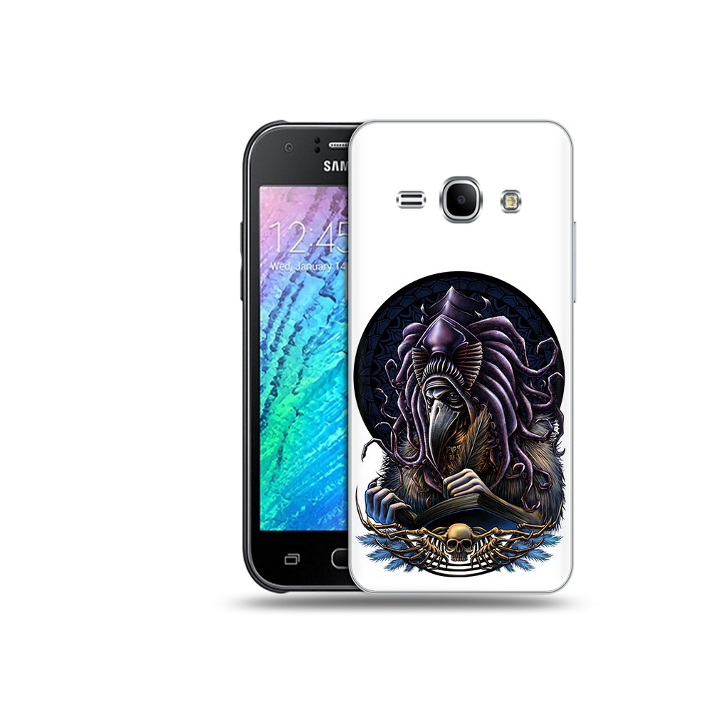 

Чехол MyPads Tocco для Samsung Galaxy J1 умный ворон (PT12095.602.650), Прозрачный, Tocco
