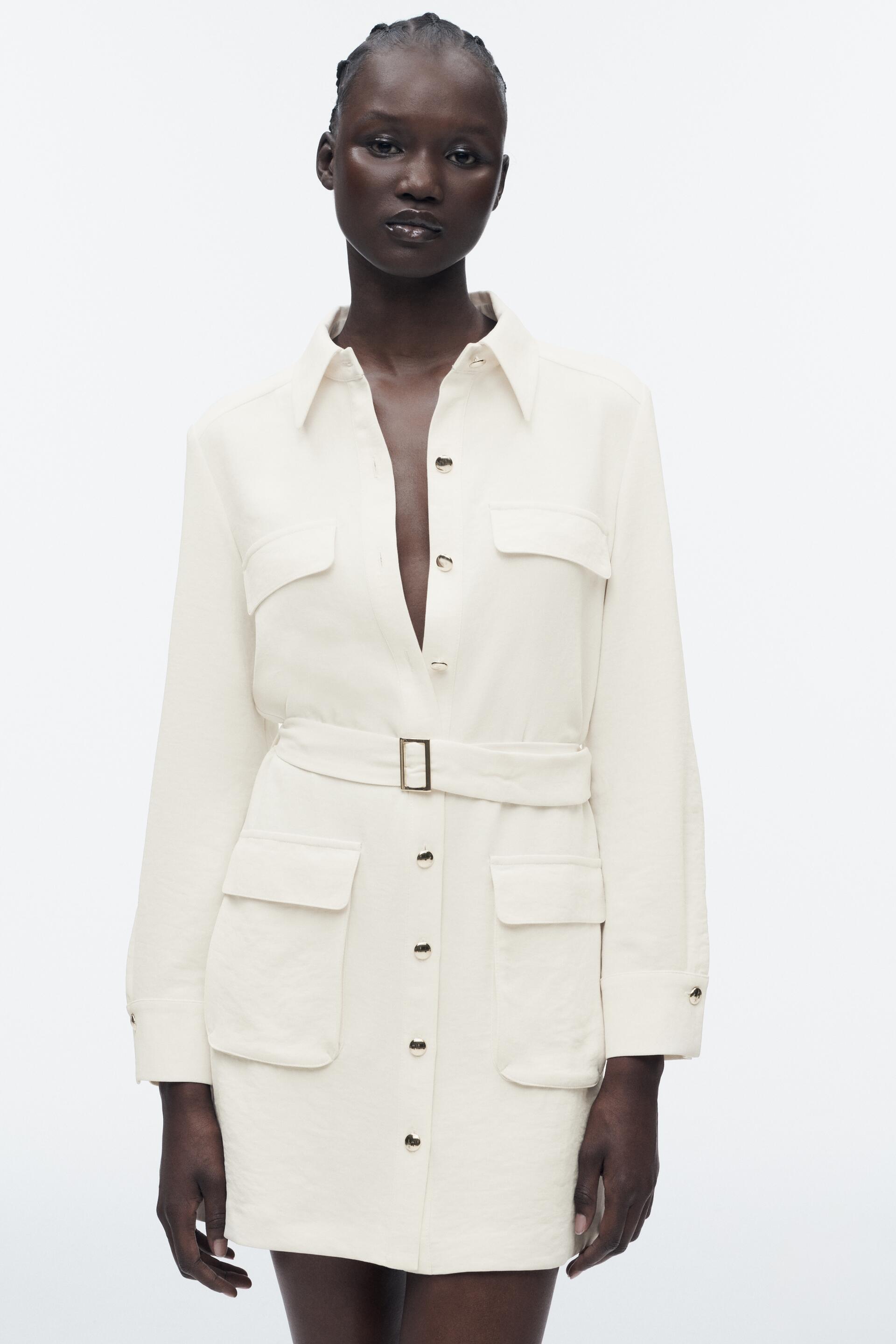 

Платье женское ZARA 02114522 белое M (доставка из-за рубежа), Белый, 02114522