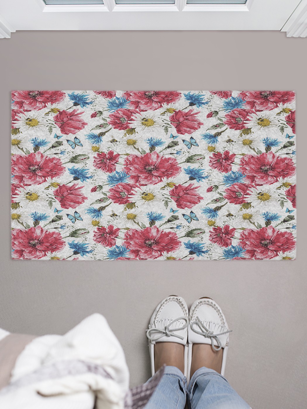 

Придверный коврик в прихожую для обуви, на резиновой основе, 75x45 см door_50055 JoyArty