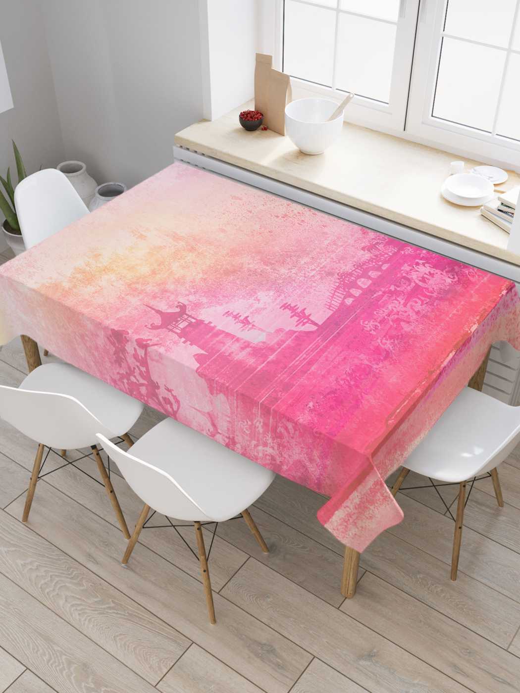 

Скатерть прямоугольная JoyArty "Красочная япония" из сатена, 120x145 см, Розовый, Красочная япония