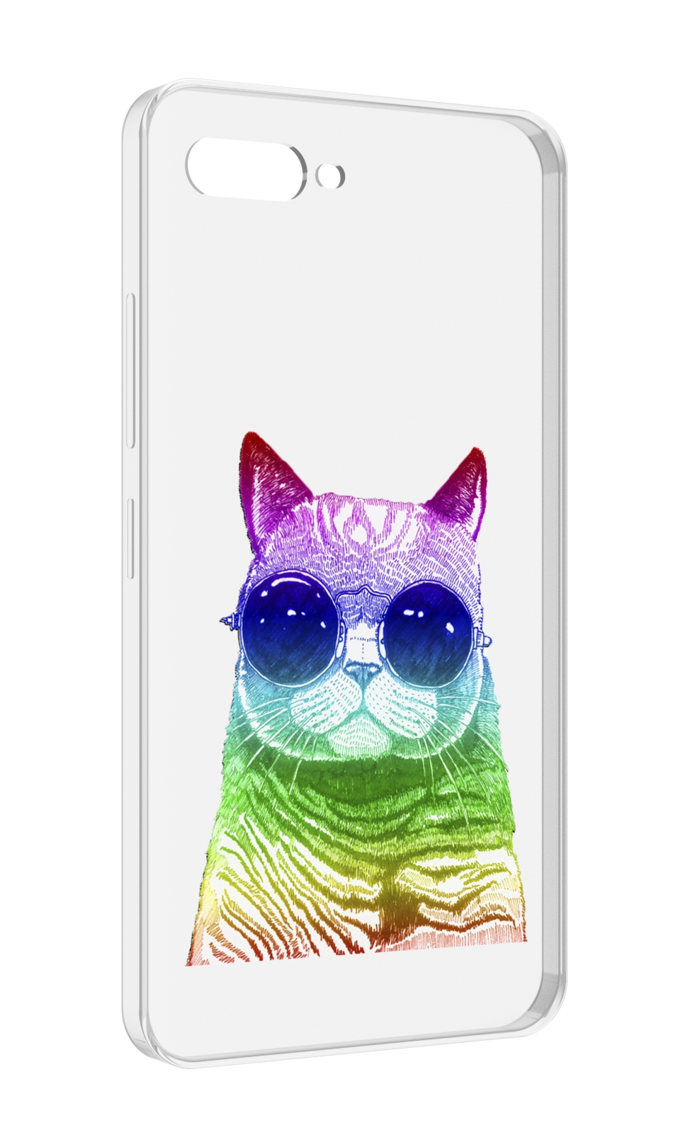 

Чехол MyPads Кот в очках для ITEL A25 / ITEL A25 Pro / ITEL A35, Прозрачный, Tocco
