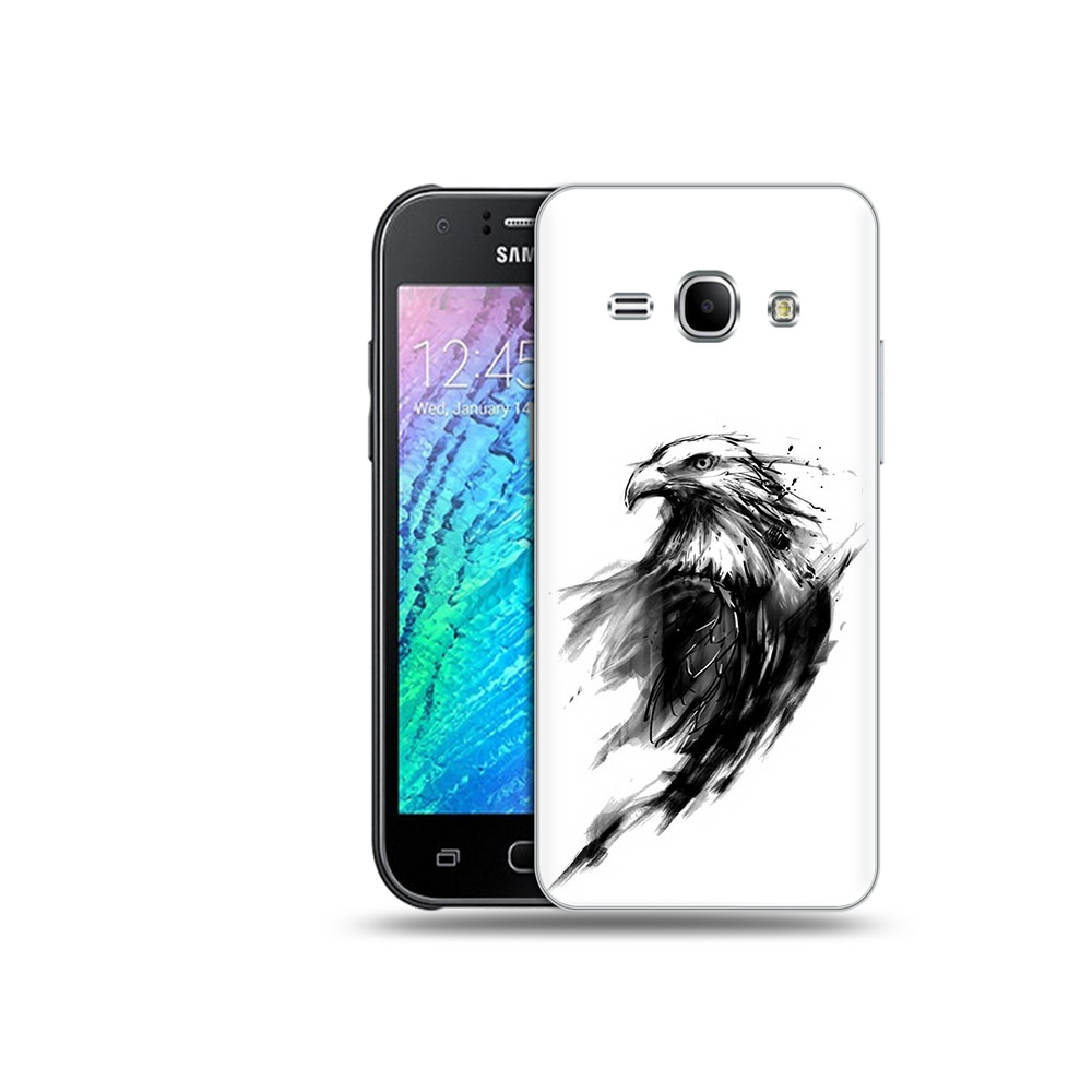 

Чехол MyPads Tocco для Samsung Galaxy J1 чб птица (PT12095.602.670), Прозрачный, Tocco