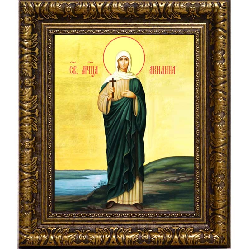 

Акилина Старшая (Гречишница), Библосская (Финикийская) Святая мученица. Икона на холсте.