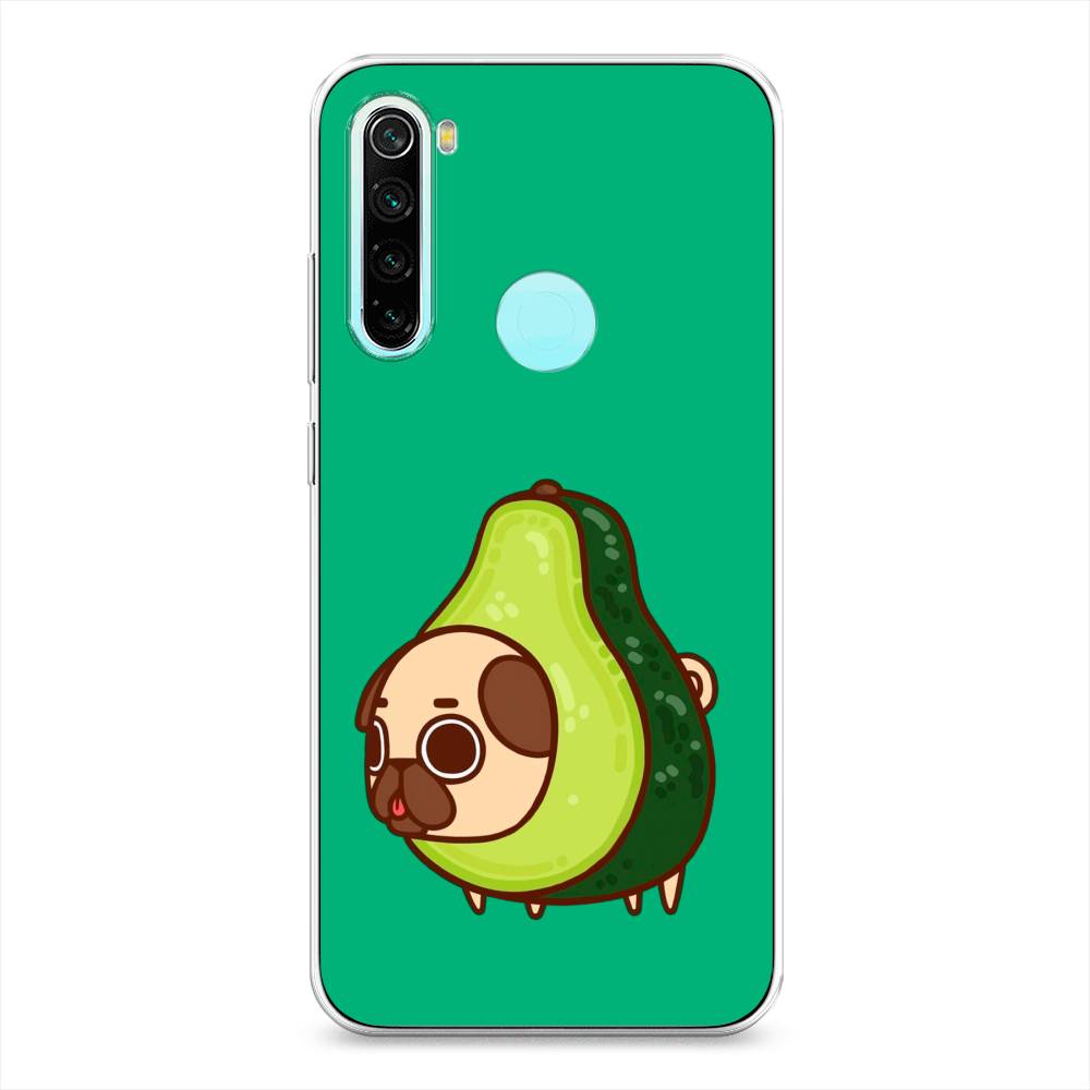 

Чехол на Xiaomi Redmi Note 8 "Мопс авокадик", Зеленый, 36550-1
