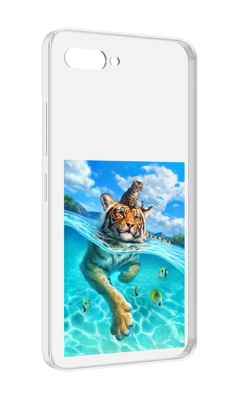 

Чехол MyPads Кот-на-тигре для ITEL A25 / ITEL A25 Pro / ITEL A35, Прозрачный, Tocco