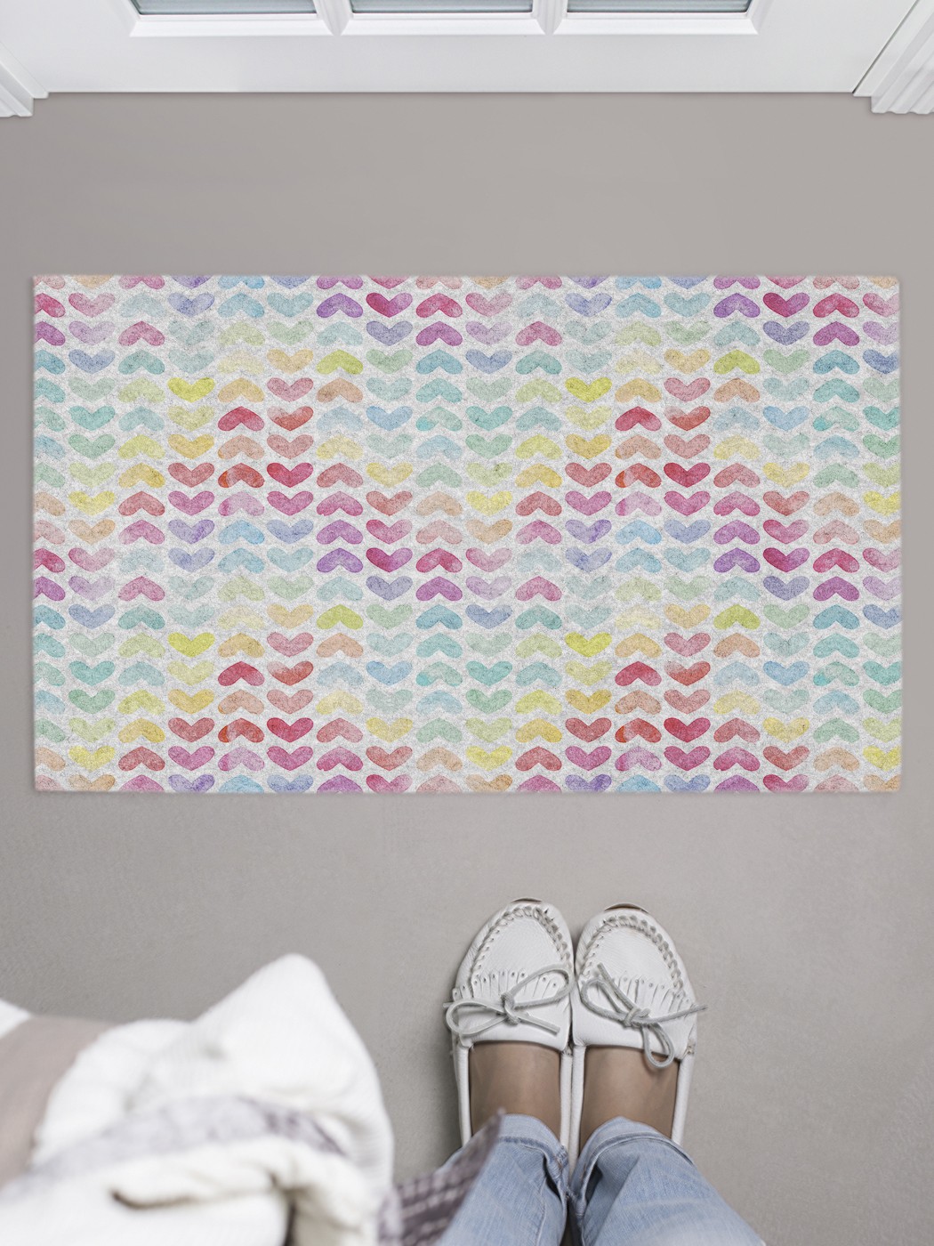 

Придверный коврик в прихожую для обуви, на резиновой основе, 75x45 см door_50099 JoyArty