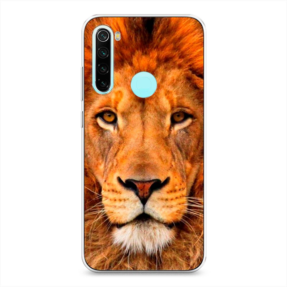 

Чехол на Xiaomi Redmi Note 8 "Благородный лев", Оранжевый, 36550-1