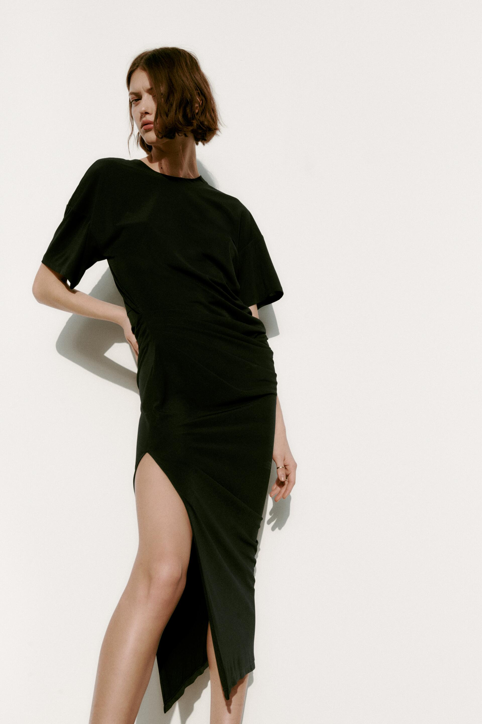 Платье женское ZARA 02180340 черное S (доставка из-за рубежа)