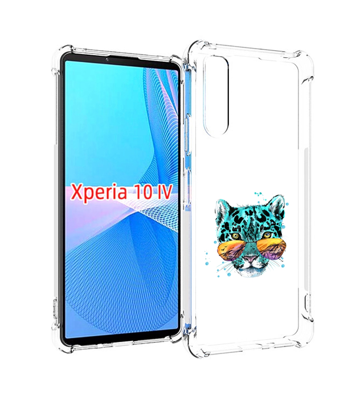 

Чехол MyPads голубой лео для Sony Xperia 10 IV (10-4), Прозрачный, Tocco