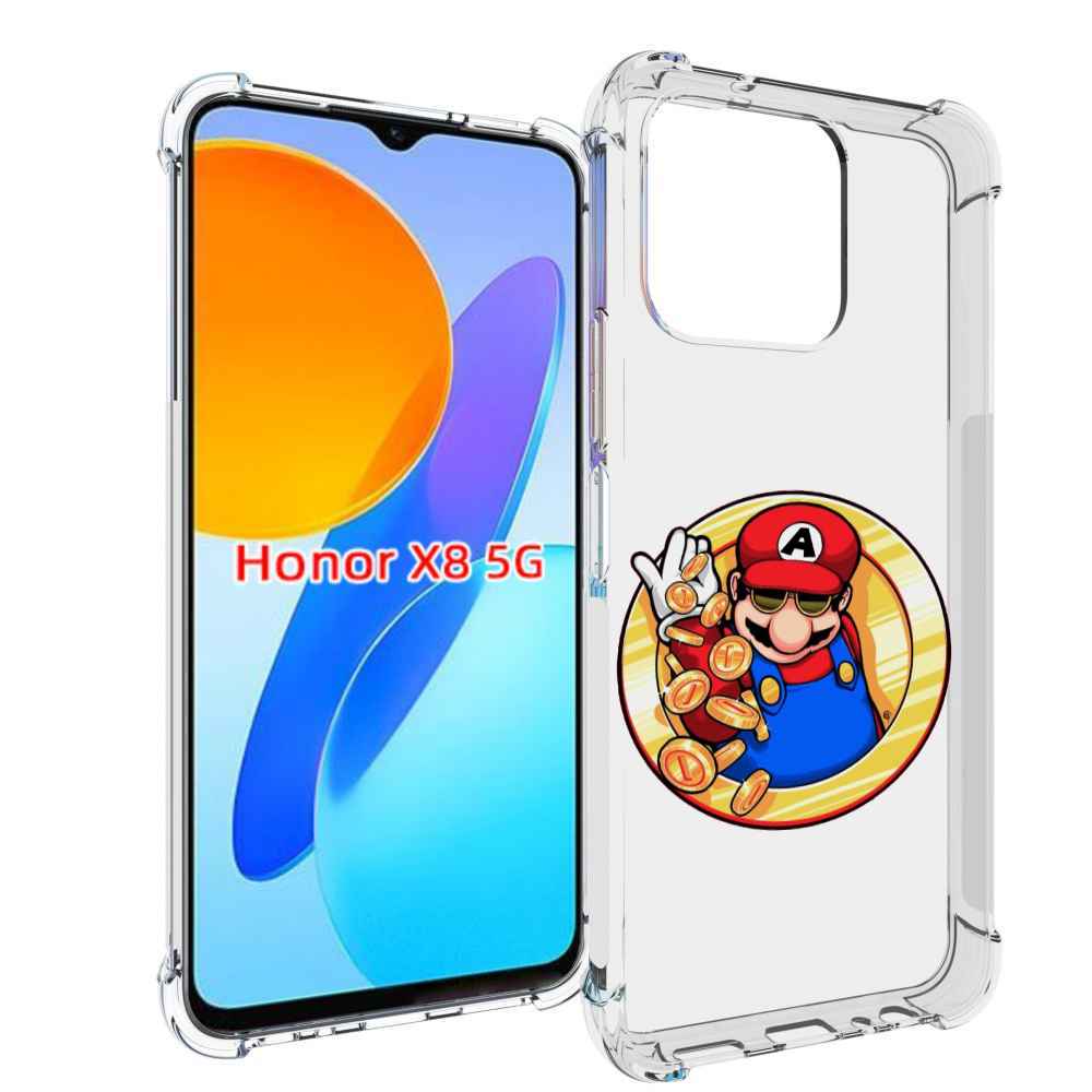 

Чехол MyPads богатый марио для Honor X8 5G, Прозрачный, Tocco