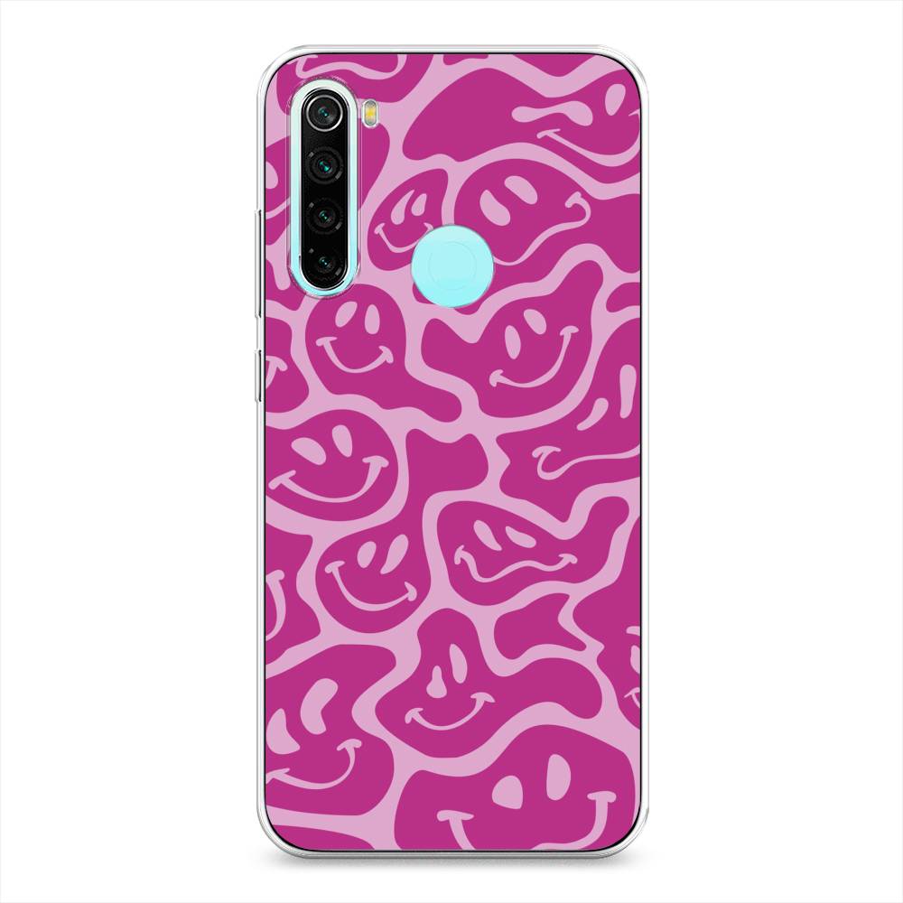 

Чехол на Xiaomi Redmi Note 8 "Расплывчатые смайлики розовые", Фиолетовый, 36550-6