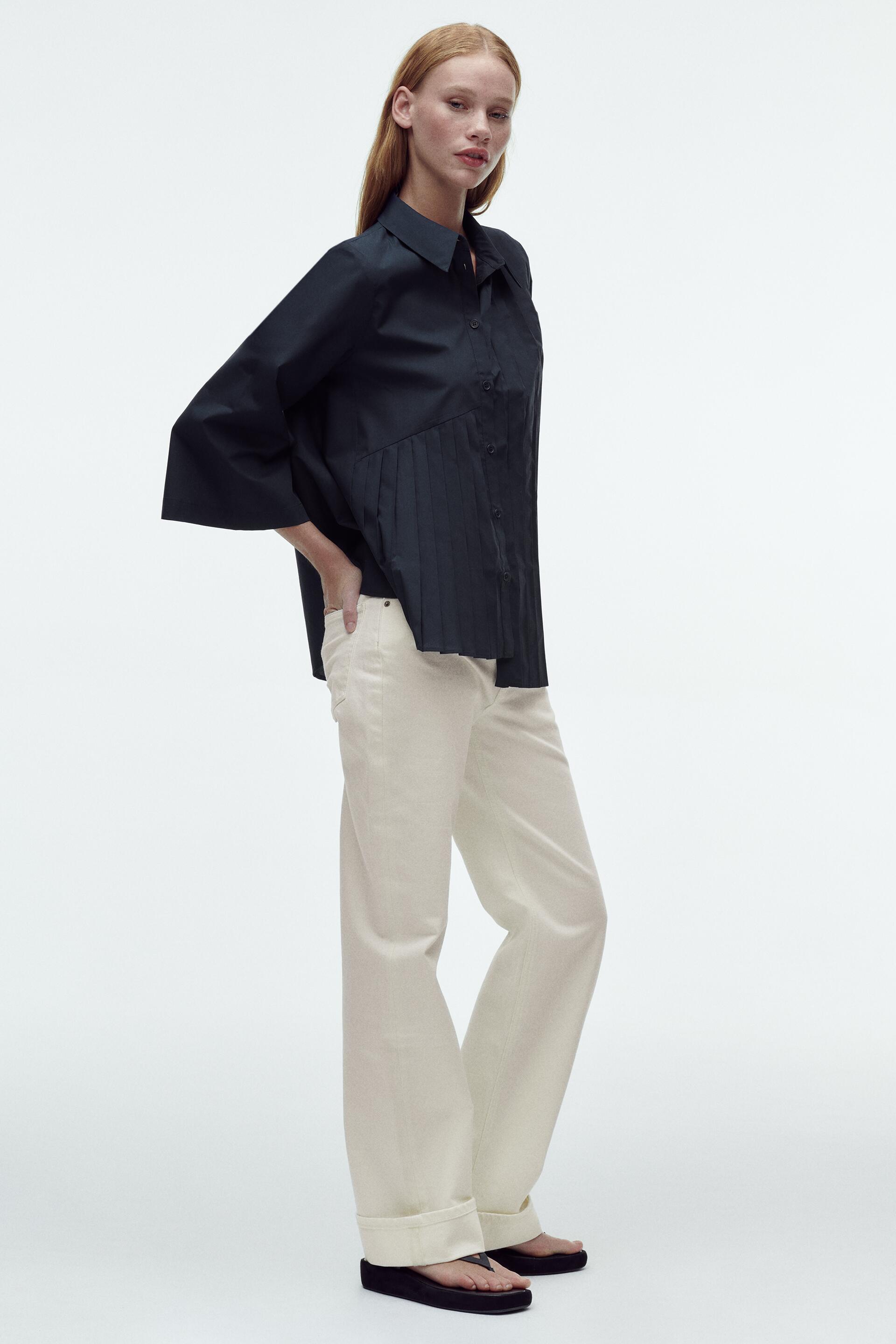 

Рубашка женская ZARA 02183041 синяя L (доставка из-за рубежа), 02183041