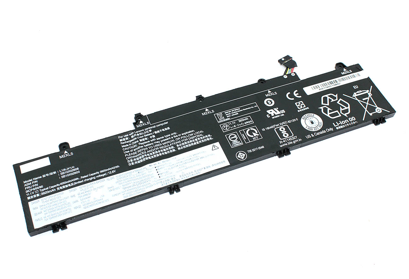 Аккумуляторная батарея для ноутбука Lenovo ThinkPad E14 Gen2 (L19D3PD5) 11.1V 4055mAh