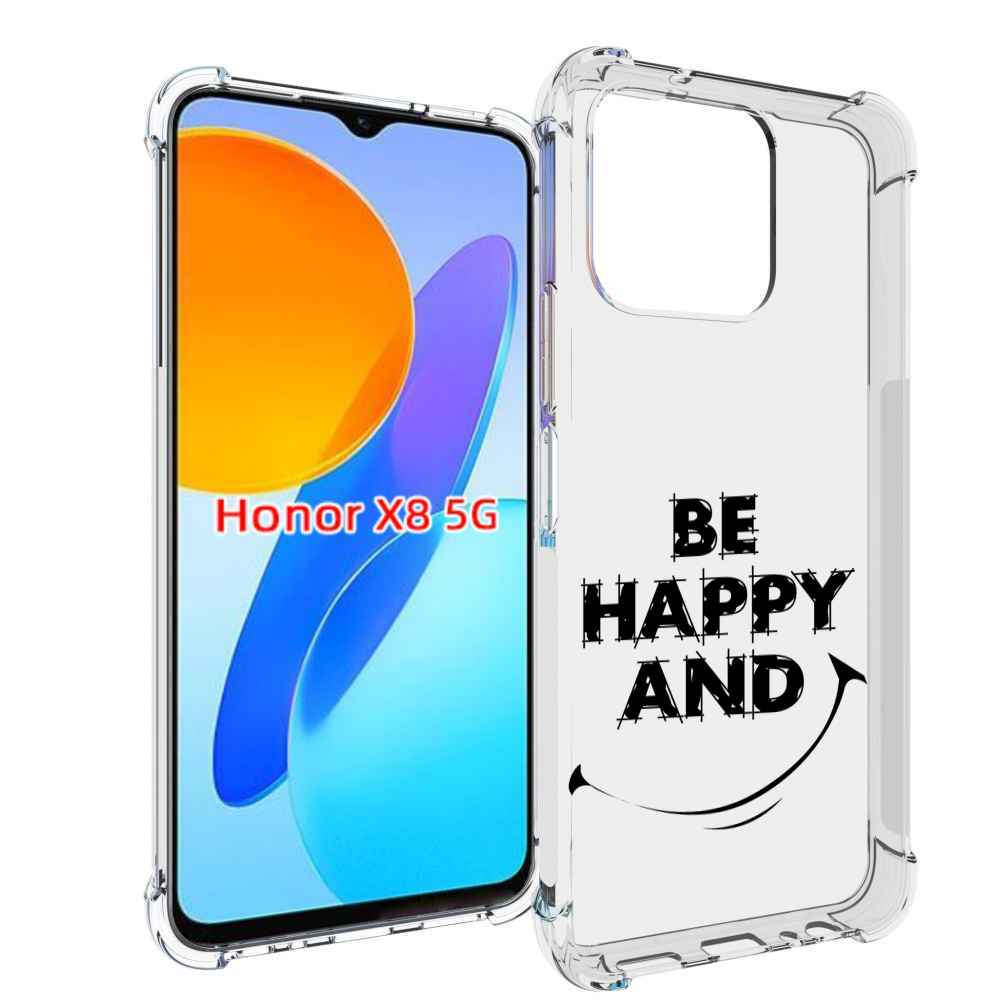 

Чехол MyPads будь-счастливым для Honor X8 5G, Прозрачный, Tocco