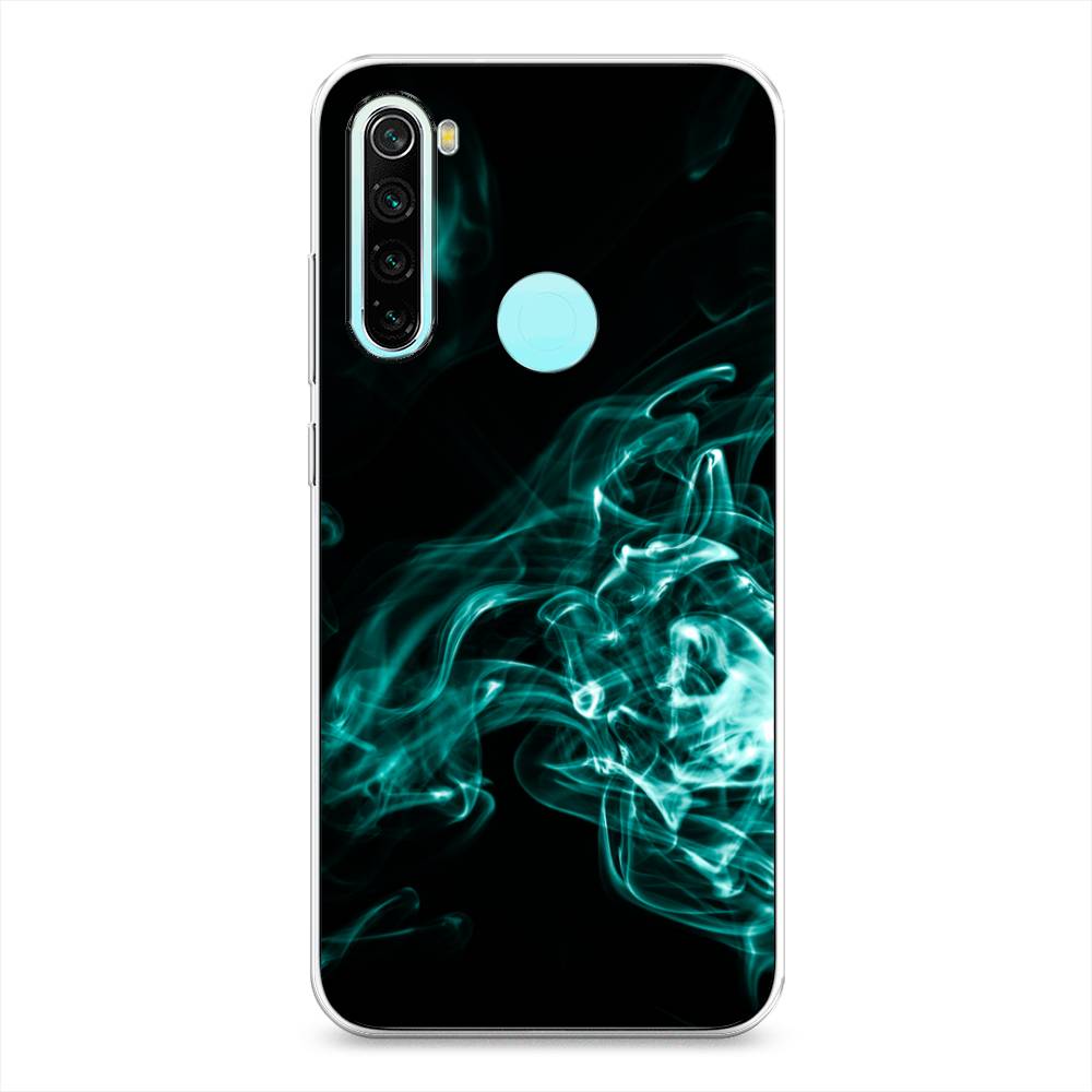 

Чехол на Xiaomi Redmi Note 8 "Дым", Голубой;черный, 36550-3
