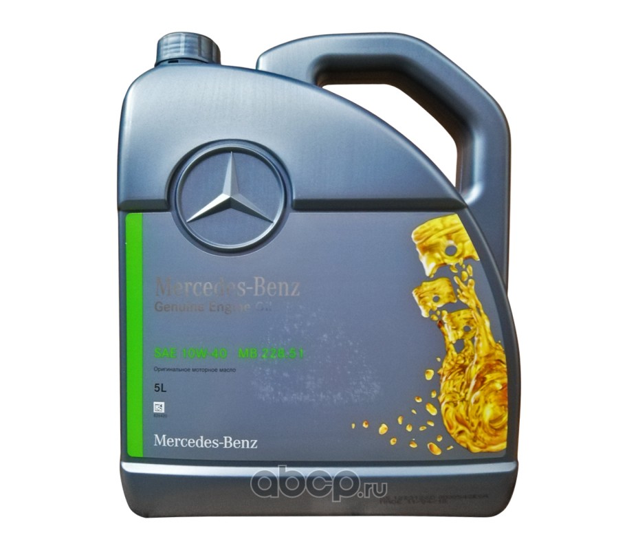 Моторное масло Mercedes-Benz cинтетическое Mb228.5 10W40 5л