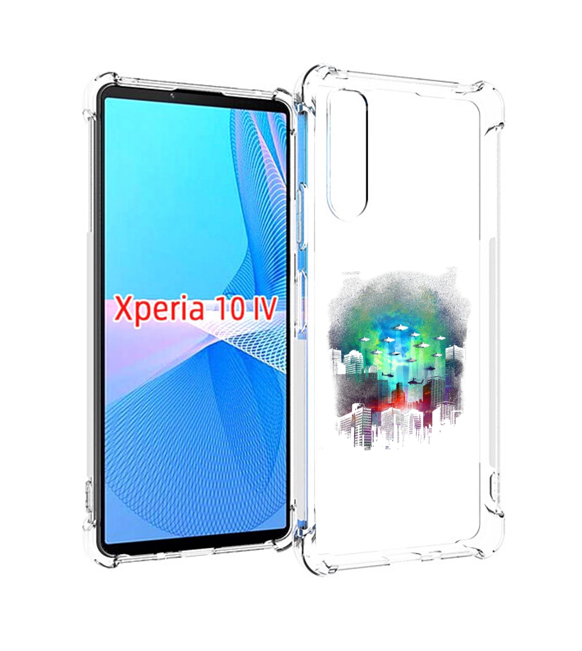 

Чехол MyPads город в свечении для Sony Xperia 10 IV (10-4), Прозрачный, Tocco