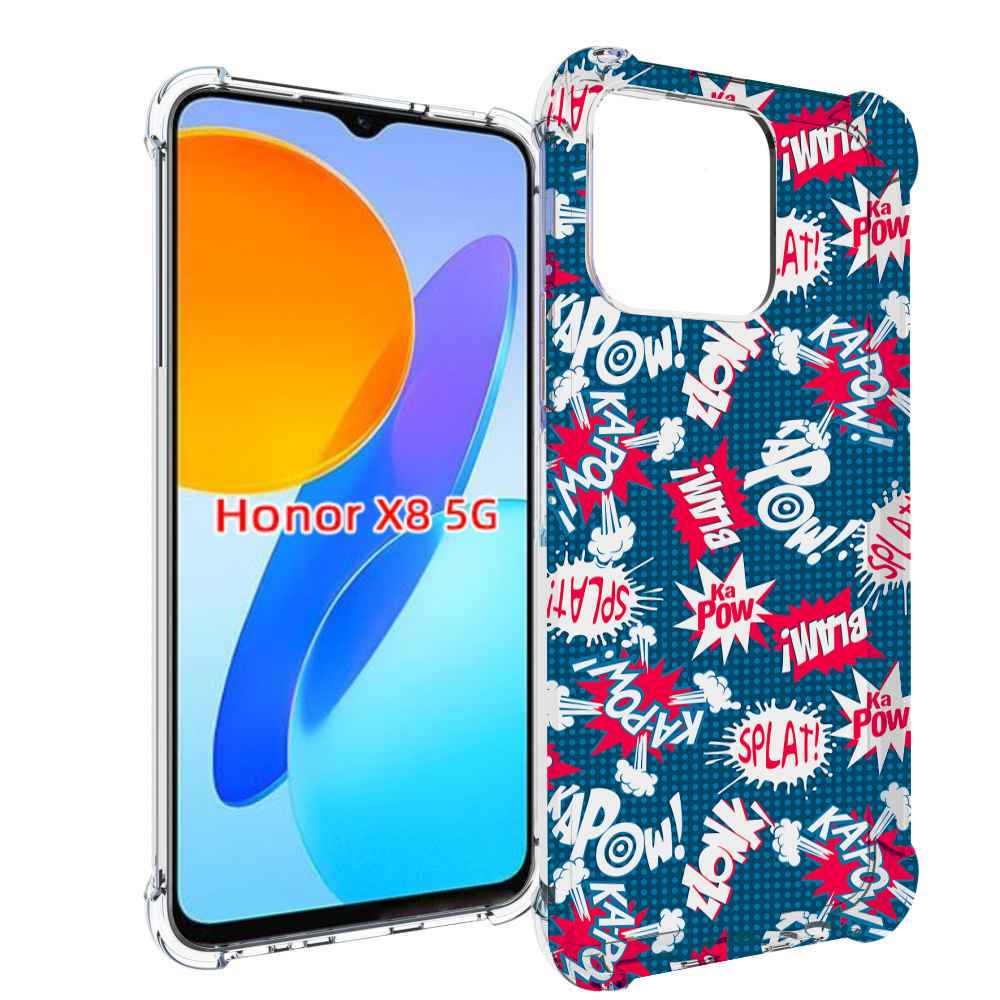 

Чехол MyPads взрывной-принт для Honor X8 5G, Прозрачный, Tocco