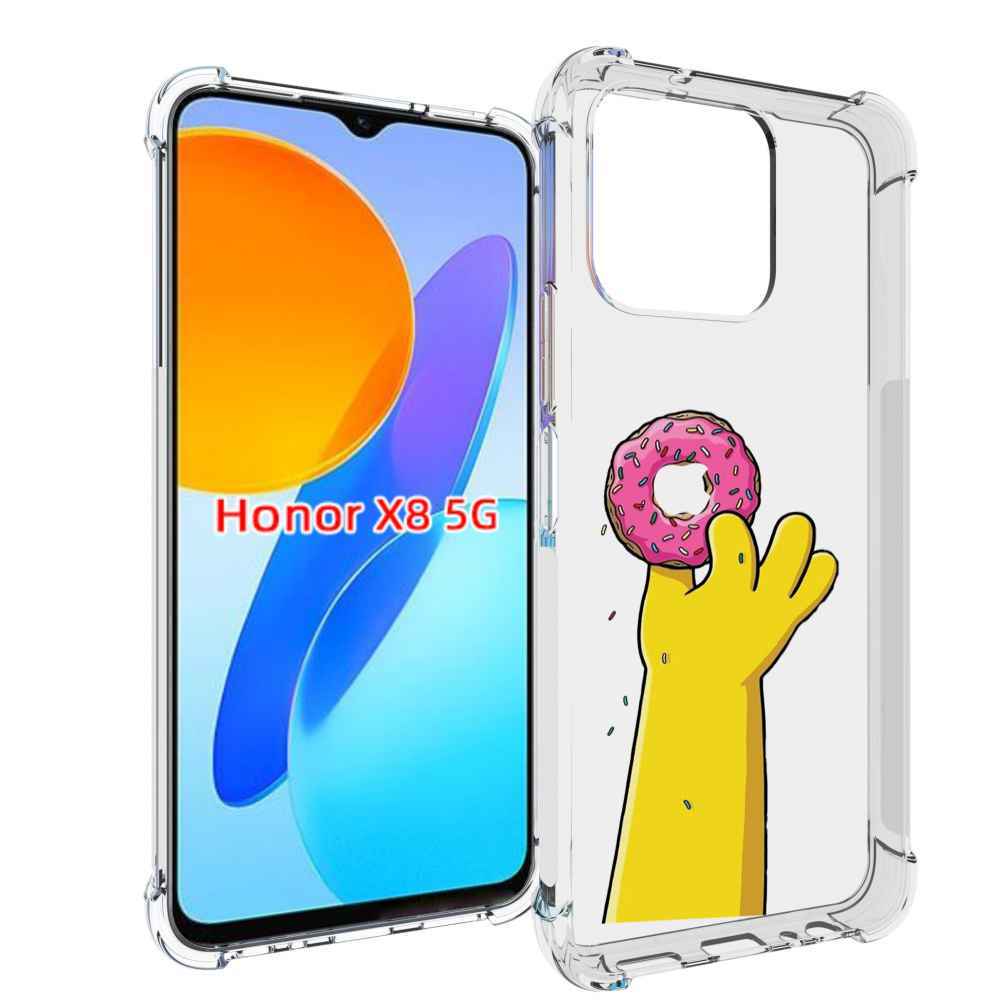 

Чехол MyPads вкусный-пончик для Honor X8 5G, Прозрачный, Tocco