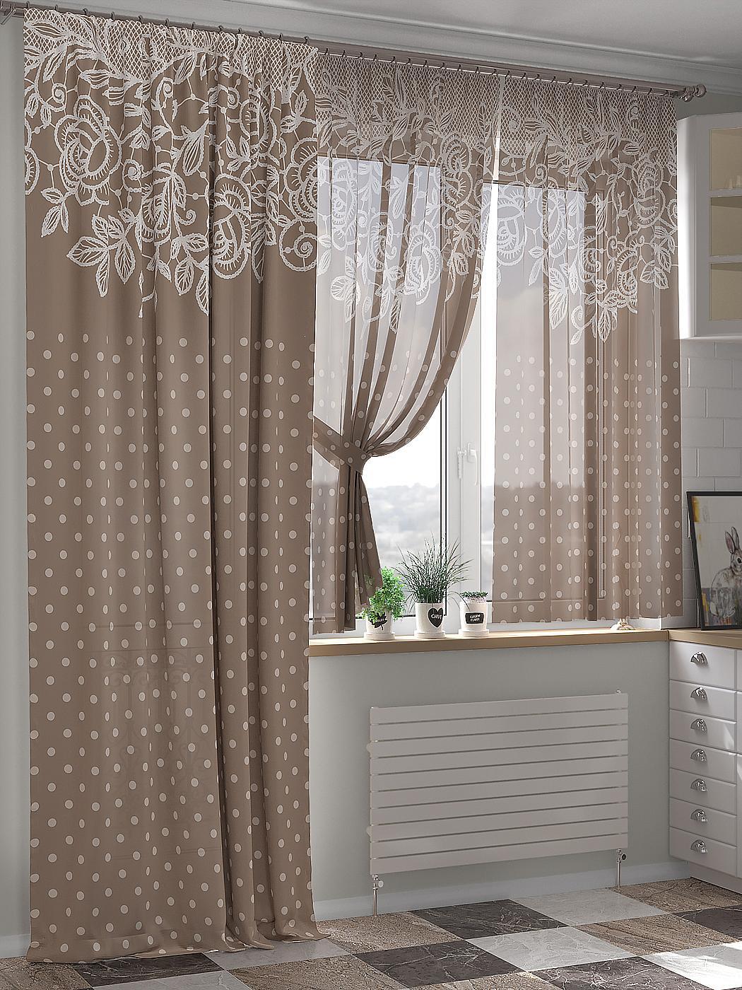 

Комплекты штор AT HOME Олгвинс высота 260 см, ширина 150 см, Белый, 524120