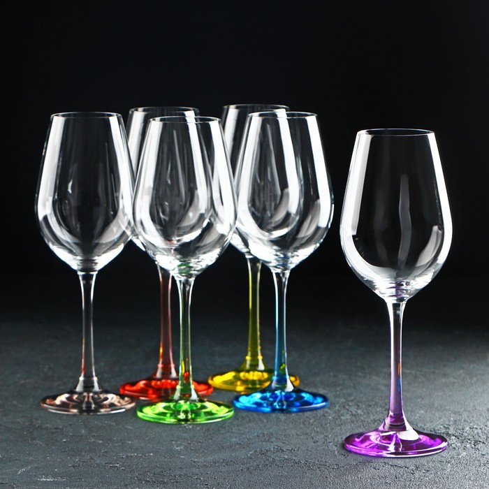 фото Набор бокалов для вина «виола», 250 мл, 6 шт crystal bohemia