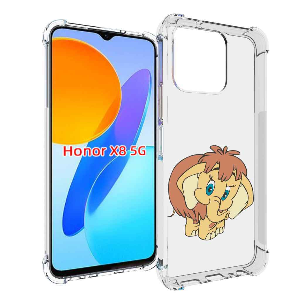 

Чехол MyPads волосатый-слоник детский для Honor X8 5G, Прозрачный, Tocco