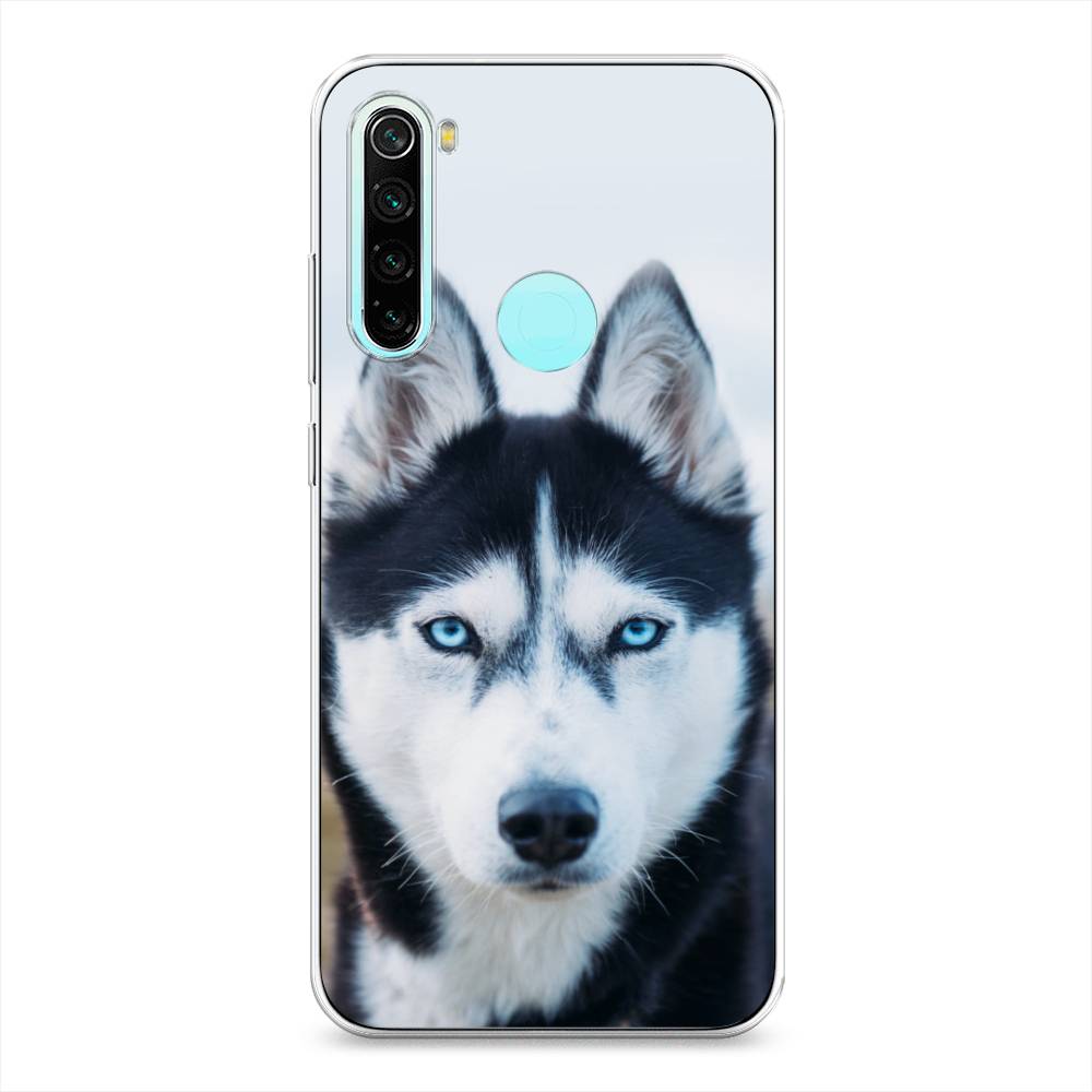 

Чехол на Xiaomi Redmi Note 8 "Хаски 2", Синий;белый, 36550-1