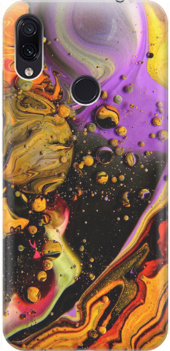 

Чехол на Xiaomi Redmi Note 7 "Разноцветные капли", Желтый;оранжевый, 1620