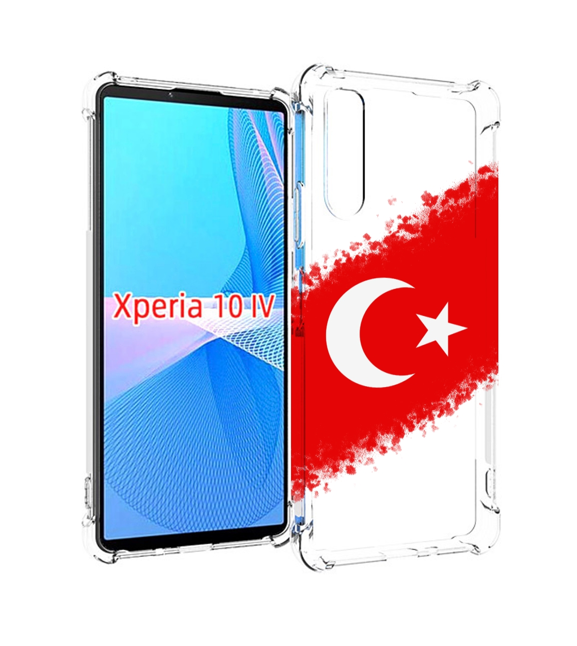 

Чехол MyPads флаг Турции для Sony Xperia 10 IV (10-4), Прозрачный, Tocco