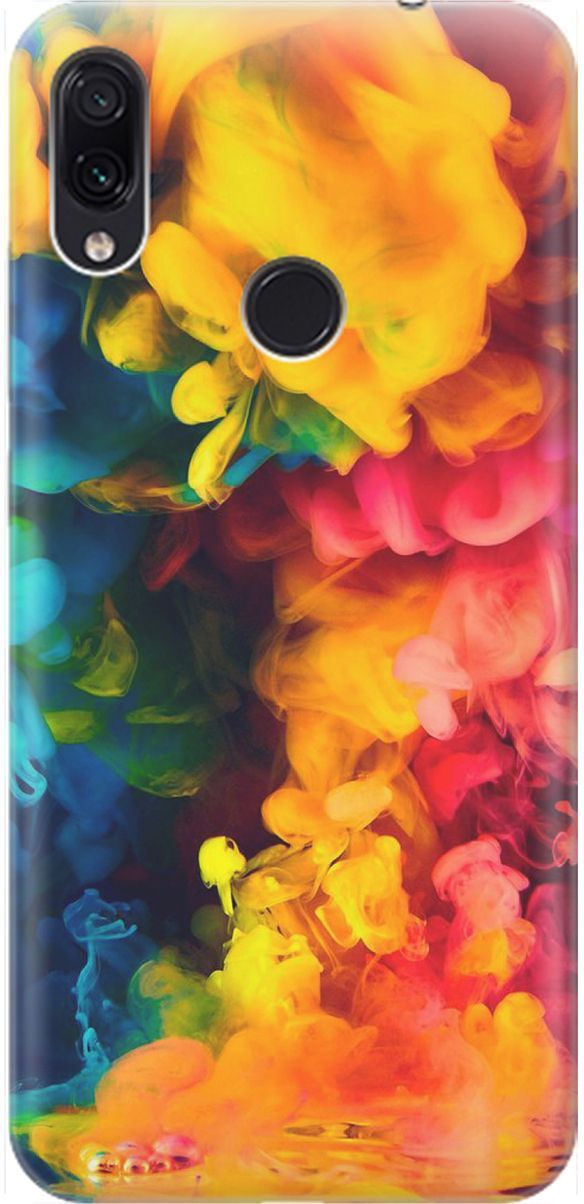 

Чехол на Xiaomi Redmi Note 7 "Красочное буйство", Желтый;розовый, 1620