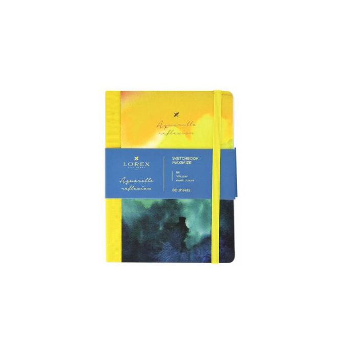 

Блокнот для зарисовок В6, 80л Lorex Maximize Aquarelle Reflexion 100 г/кв.м soft touch