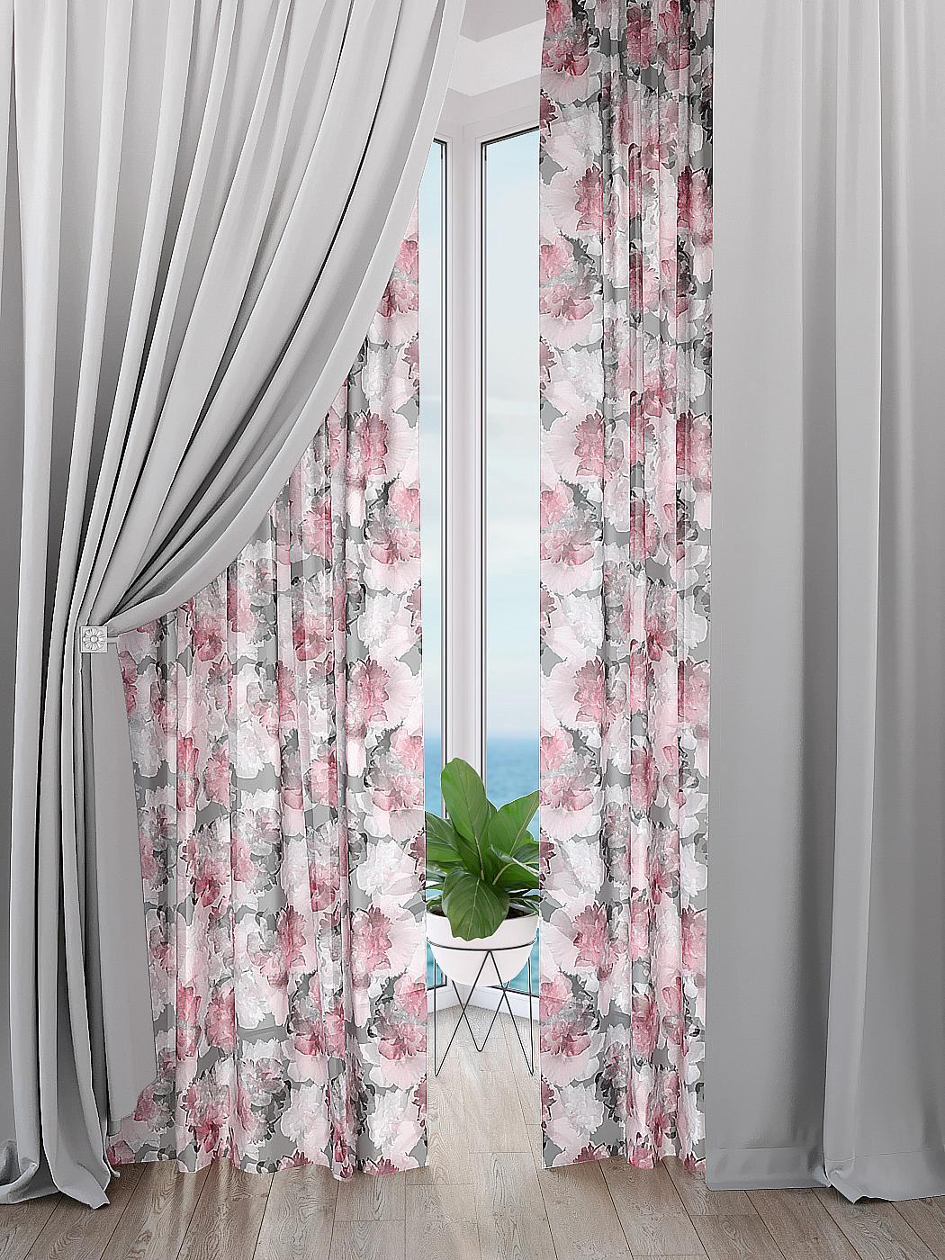 

Комплекты штор AT HOME Флондри высота 260 см, ширина 150 см, Белый, 526117