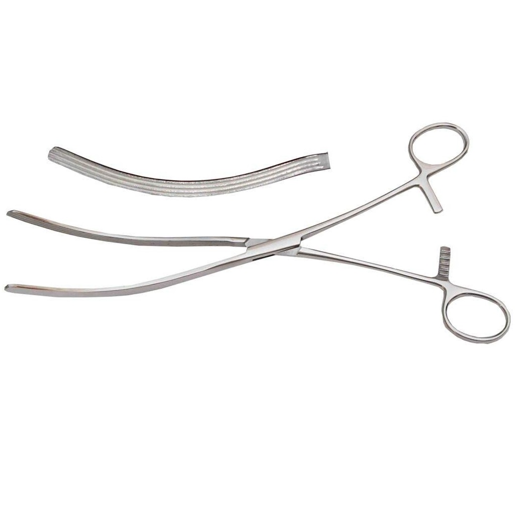 Зажим Decoromir ВЗ-З-40-2 кишечный эластичный для взрослых изогнутый, 240 мм, 1 шт